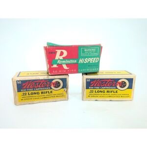 Ammo Box Empty Remington 22 Hi Speed Kleanbore And Western Army Military Issued